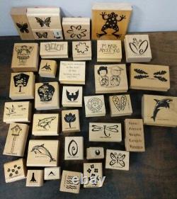 103+ New Vintage Various Stampin' Up Wood Mounted Stamps Crafting Scrapbook A3-3