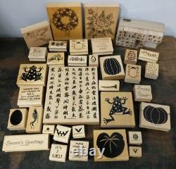 103+ New Vintage Various Stampin' Up Wood Mounted Stamps Crafting Scrapbook A3-3