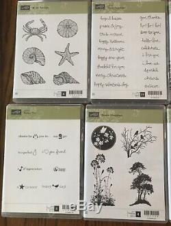 12 Stampin Up Stamp Sets, 4 Punches and Acrylic Block Set