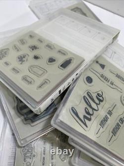 15 Sets Huge Lot Of Stampin Up Stamp Sets Some Rare Retired Excellent Condition
