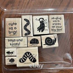 167 Stampin' Up Bulk Lot Set Rubber Wooden Vintage Stamps Retired 1995 2004