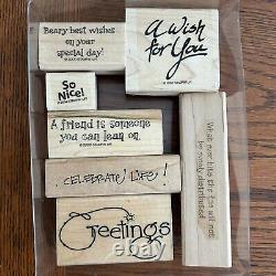 167 Stampin' Up Bulk Lot Set Rubber Wooden Vintage Stamps Retired 1995 2004