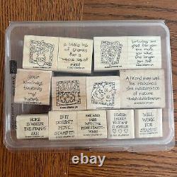 167 Stampin' Up Bulk Lot Set Rubber Wooden Vintage Stamps Retired 1995 2004