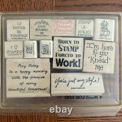 167 Stampin' Up Bulk Lot Set Rubber Wooden Vintage Stamps Retired 1995 2004