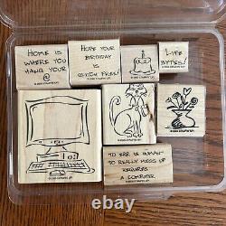 167 Stampin' Up Bulk Lot Set Rubber Wooden Vintage Stamps Retired 1995 2004