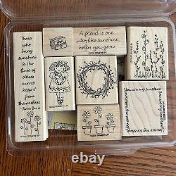 167 Stampin' Up Bulk Lot Set Rubber Wooden Vintage Stamps Retired 1995 2004