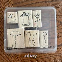 167 Stampin' Up Bulk Lot Set Rubber Wooden Vintage Stamps Retired 1995 2004