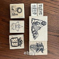 167 Stampin' Up Bulk Lot Set Rubber Wooden Vintage Stamps Retired 1995 2004