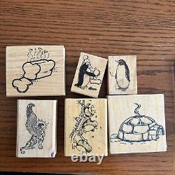 167 Stampin' Up Bulk Lot Set Rubber Wooden Vintage Stamps Retired 1995 2004