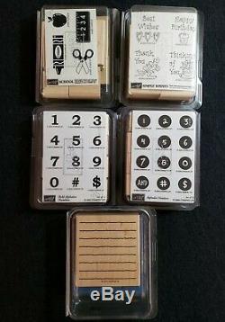 1993-2002 Stampin' Up 24 Sets (125 pieces) Retired Unmounted Limited Edition Lot