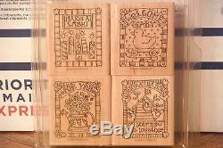 1998 STAMPIN UP Birthday Welcome Baby Marriage For You Rubber Stamp Set- 4 Piece