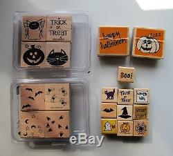 2 Stampin' Up! Sets and12 misc Halloween Stamps! Gently Used