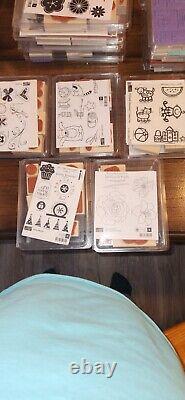 200 Stampin' Up! Sets, NEW Large Lot Of Various Rubber Stamps incl. Retired pcs