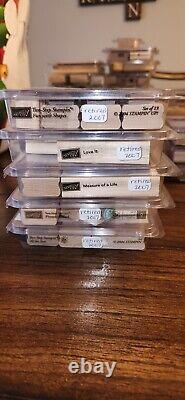 200 Stampin' Up! Sets, NEW Large Lot Of Various Rubber Stamps incl. Retired pcs