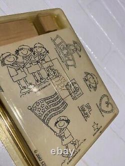 2002 STAMPIN' UP GIRL POWER Set of 8 GIRL SCOUTS Wood Rubber Stamps NEW