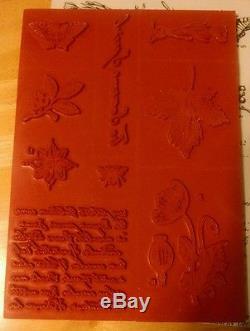 2002 Stampin Up Botanicals Set of 9 Stamps Butterfly Bee Someone Special Flowers