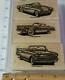 2003 STAMPIN' UP CLASSIC CAR CONVERTIBLES CADDY CORVETTE RUBBER STAMP SET OF 3