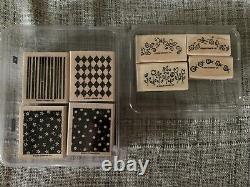21 Sets Stampin Up 156 Pieces Retired/Used/New Wood-Mounted Stamps VARIETY