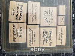 23 Plus Stampin Up Wood Mounted Stamp Sets-Over 140 Stamps Total- Most Are Used