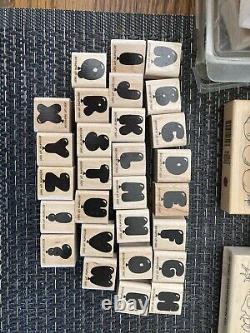 23 Plus Stampin Up Wood Mounted Stamp Sets-Over 140 Stamps Total- Most Are Used