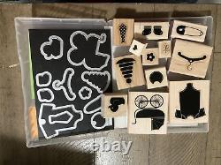 24 Stampin Up Cases Sets WithDies Stamps Red Rubber Cling Stamp Photopolymer
