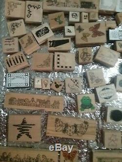 26 Stampin Up Stamp Set Collection Lot 1990 2000s + Random Various Stamps LOOK