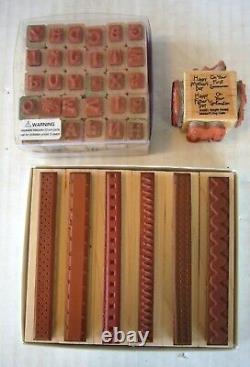 274 Asst Wooden Rubber Stamps Inclding 25 Stampin' Up Sets & Many More