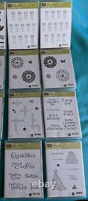 28 Stampin' Up! Rubber Stamp Sets Most Unused or Lightly Used Retired & HTF