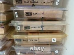30 Stampin' Up Rubber Stamp Sets Wood mounted GREAT Lot of Rubber Stamps