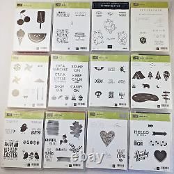 34 Stampin Up Sets Rubber Cling Stamps Craft Lot NEW Holidays Camping