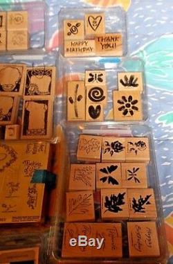 36 Complete sets-Almost All Unused! STAMPIN' UP rubber stamps-crafts-SEE LIST