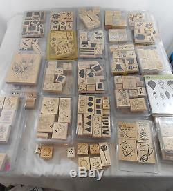 39 Stampin Up Rubber Stamp Sets Large Lot Plus 21 Individual Stamps