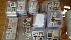 40 SETS of Stampin' Up! Huge Mixed Lot Of 200+ Mounted Stamps Scrapbooking