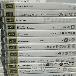 40 Stampin Up Sets Rubber, Cling, Photopolymer Many New Mostly Retired Craft Lot