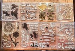50+ Lot Clear Rubber Stamp Sets Penny Black Crafts Meow GinaK, Stampin Up