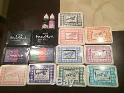 50+ Retiered Stampin Up sets, ink pads and roller stamps almost 500 total stamps