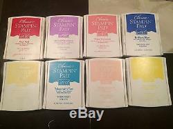 50+ Retiered Stampin Up sets, ink pads and roller stamps almost 500 total stamps