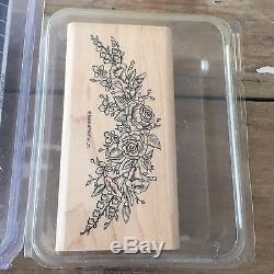 59 Stampin Up Stamps New Rubber Wood Backs Rare Retired Flowers 10 Sets