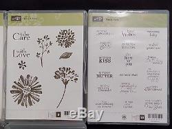 7 Stampin Up! Sets of Clear Mount Stamps and 1 Clear Block