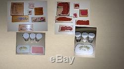 90 Wood Wooden Mounted Rubber Stamps lot 10 Stampin Up Sets 1996 1997 embossing
