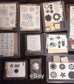 ALL NEW Stampin' Up! Rubber Stamp Sets & Artesian Label Punch Lot of 12 Bundle
