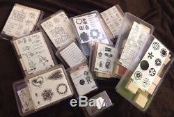 ALL NEW Stampin' Up! Rubber Stamp Sets & Artesian Label Punch Lot of 12 Bundle