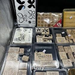 AMAZING STAMPIN' UP! HUGE Lot Of 150+ Items (Stamps/Ink Pads/Roller) Mixed Loose