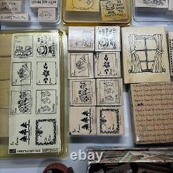 AMAZING STAMPIN' UP! HUGE Lot Of 150+ Items (Stamps/Ink Pads/Roller) Mixed Loose