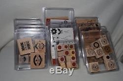 All Stampin' Up LOT 13 Sets 93 Rubber Stamps Retired & Rare! Most NEW