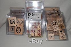 All Stampin' Up LOT 13 Sets 93 Rubber Stamps Retired & Rare! Most NEW