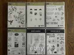 Assorted Stampin Up stamp sets and ink with pads