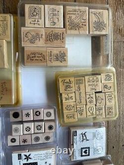Assorted Stamps Stampin Up! Rubber Stamp Set Huge Lot of 168 2000s Mixed