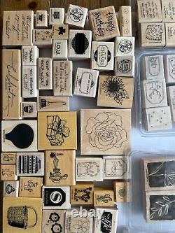 Assorted Stamps Stampin Up! Rubber Stamp Set Huge Lot of 168 2000s Mixed