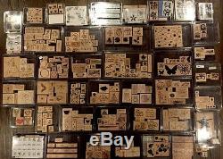 BIG lot of STAMPIN UP Sets & other wood mounted rubber stamps